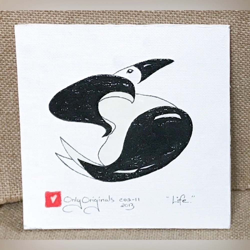 Life By Lidia Wolchov Small Pen And Ink Abstract Art Original Signed Modern Goth